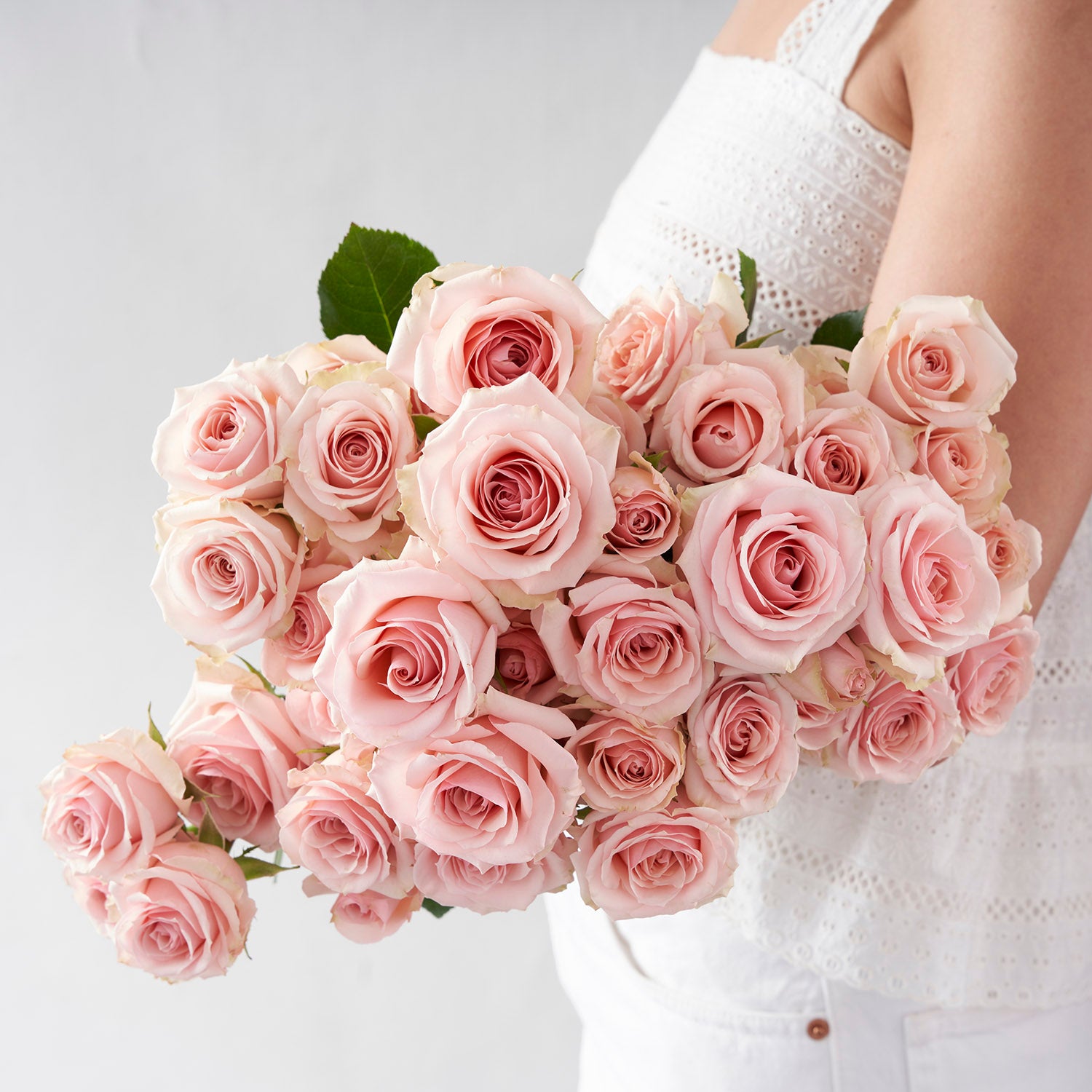 Roses branchues rose pâle