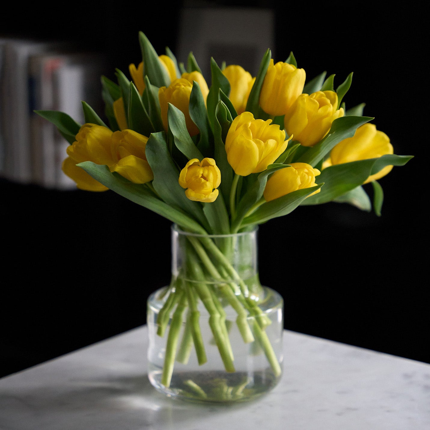 Yasmine (Tulipes jaunes arrangées)