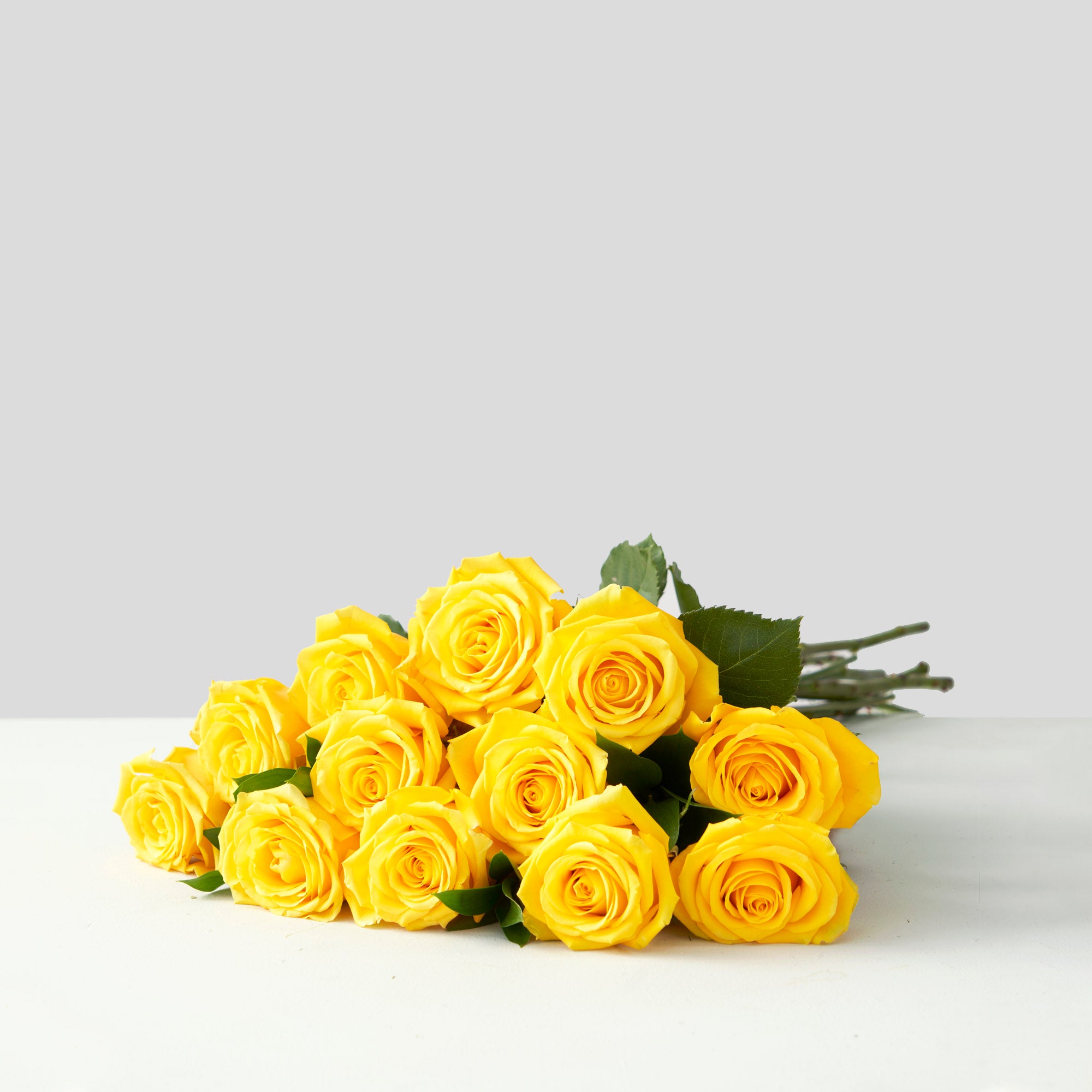 12 yellow  roses