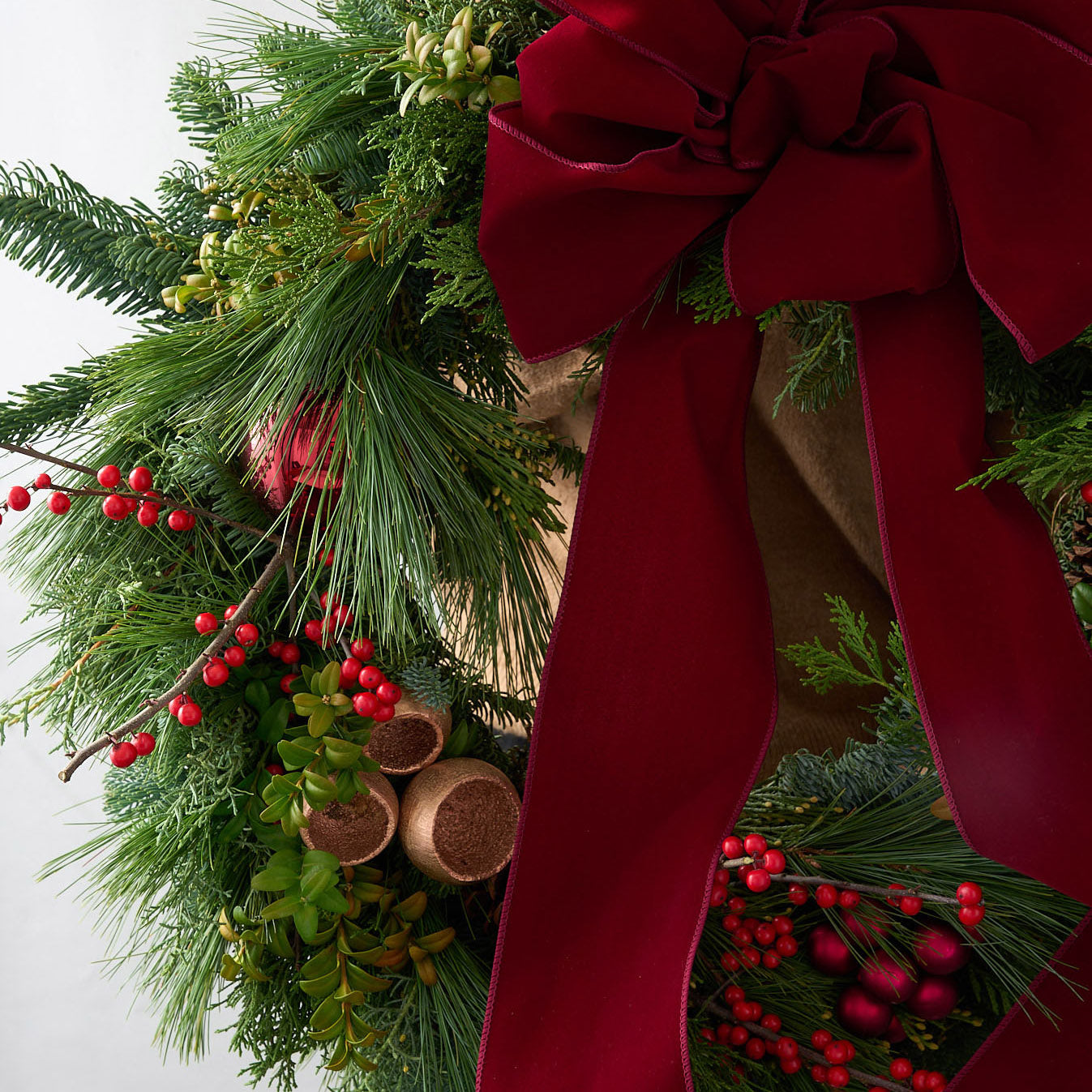 Crimson Holiday Wreath