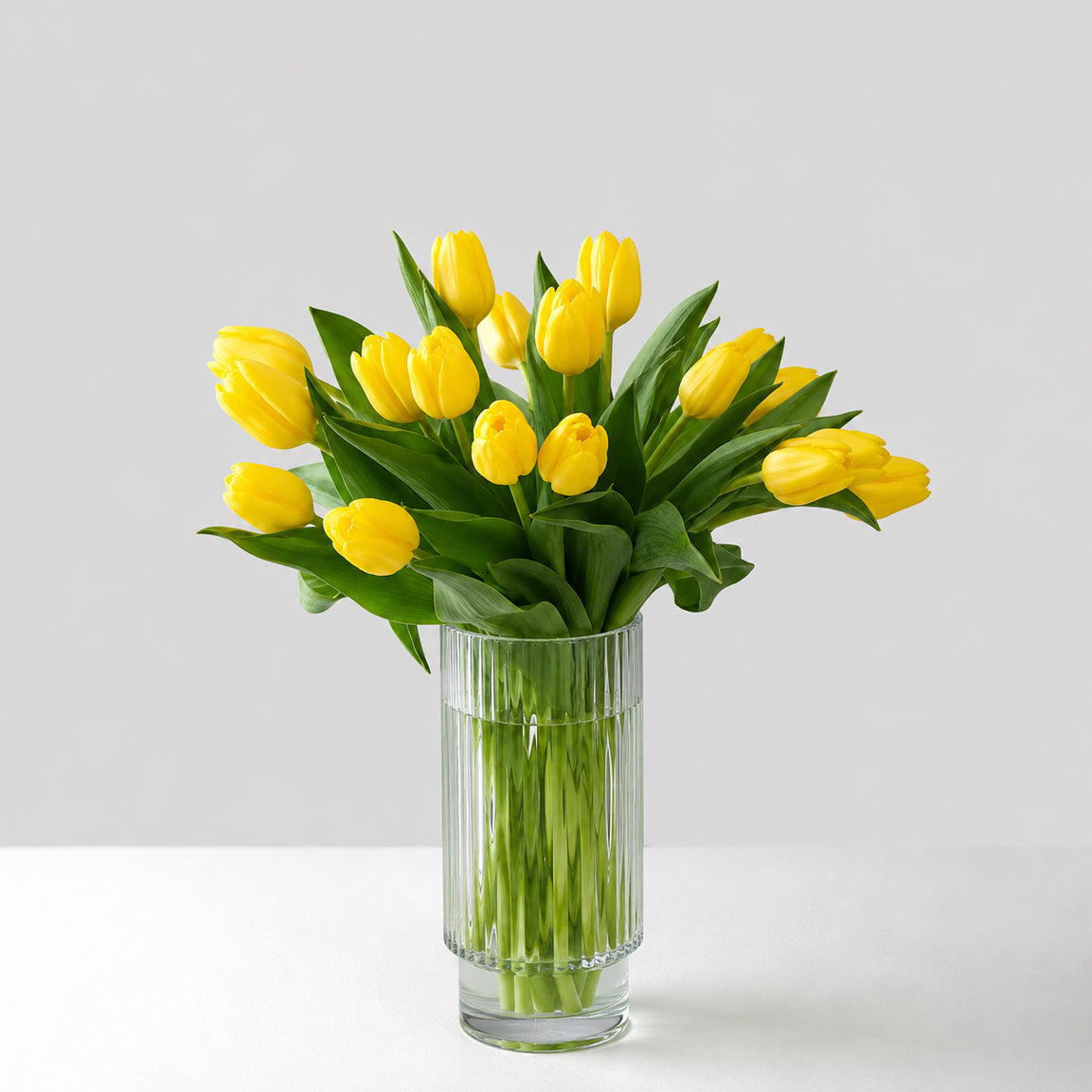 Yasmine (Tulipes jaunes arrangées)